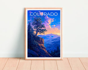 Colorado Travel Poster, Mountain Wall Art, Mountain Print, Colorado Poster, Mountain Poster, Colorado Print, Colorado Art