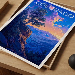 Colorado Travel Poster, Mountain Wall Art, Mountain Print, Colorado Poster, Mountain Poster, Colorado Print, Colorado Art