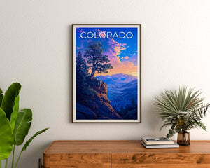 Colorado Travel Poster, Mountain Wall Art, Mountain Print, Colorado Poster, Mountain Poster, Colorado Print, Colorado Art