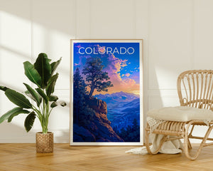 Colorado Travel Poster, Mountain Wall Art, Mountain Print, Colorado Poster, Mountain Poster, Colorado Print, Colorado Art