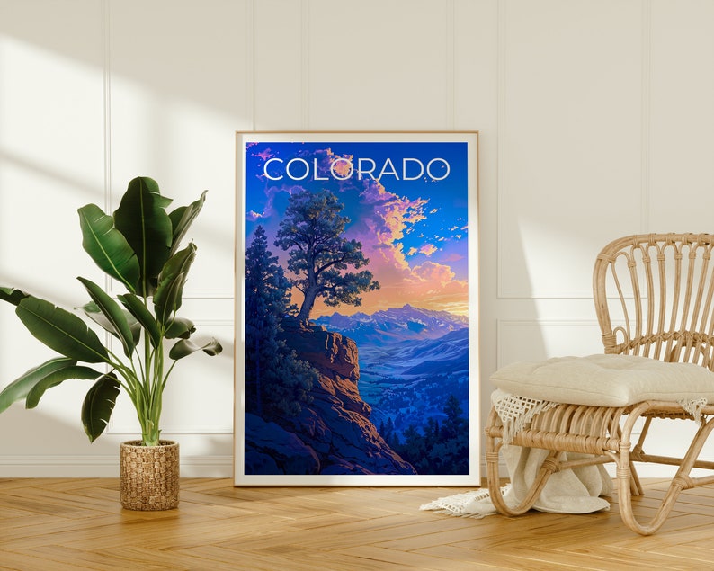 Colorado Travel Poster, Mountain Wall Art, Mountain Print, Colorado Poster, Mountain Poster, Colorado Print, Colorado Art