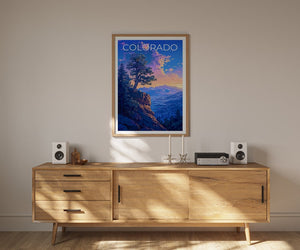 Colorado Travel Poster, Mountain Wall Art, Mountain Print, Colorado Poster, Mountain Poster, Colorado Print, Colorado Art