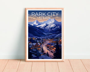 Park City Travel Poster, Utah Wall Art, Utah Print, Park City Poster, Utah Poster, City Poster, Park City Print