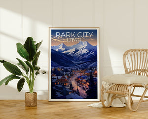 Park City Travel Poster, Utah Wall Art, Utah Print, Park City Poster, Utah Poster, City Poster, Park City Print