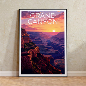 Affiche du Grand Canyon, Impression du Grand Canyon, Affiche de l'Arizona, Impression de l'Arizona, Affiche de voyage du Grand Canyon, Art de l'Arizona, Cadeau du Grand Canyon