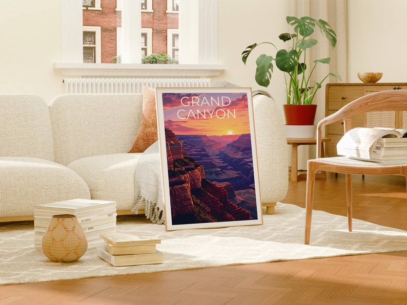 Affiche du Grand Canyon, Impression du Grand Canyon, Affiche de l'Arizona, Impression de l'Arizona, Affiche de voyage du Grand Canyon, Art de l'Arizona, Cadeau du Grand Canyon