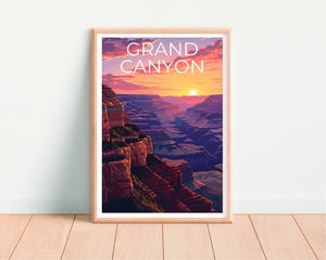 Affiche du Grand Canyon, Impression du Grand Canyon, Affiche de l'Arizona, Impression de l'Arizona, Affiche de voyage du Grand Canyon, Art de l'Arizona, Cadeau du Grand Canyon
