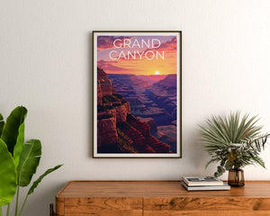 Affiche du Grand Canyon, Impression du Grand Canyon, Affiche de l'Arizona, Impression de l'Arizona, Affiche de voyage du Grand Canyon, Art de l'Arizona, Cadeau du Grand Canyon