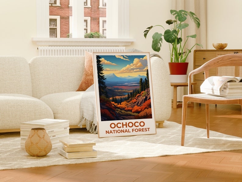Ochoco Forest Reiseposter, Oregon Wandkunst, Oregon Druck, Ochoco Forest Poster, Oregon Poster, Wald Poster, Ochoco Forest Kunst