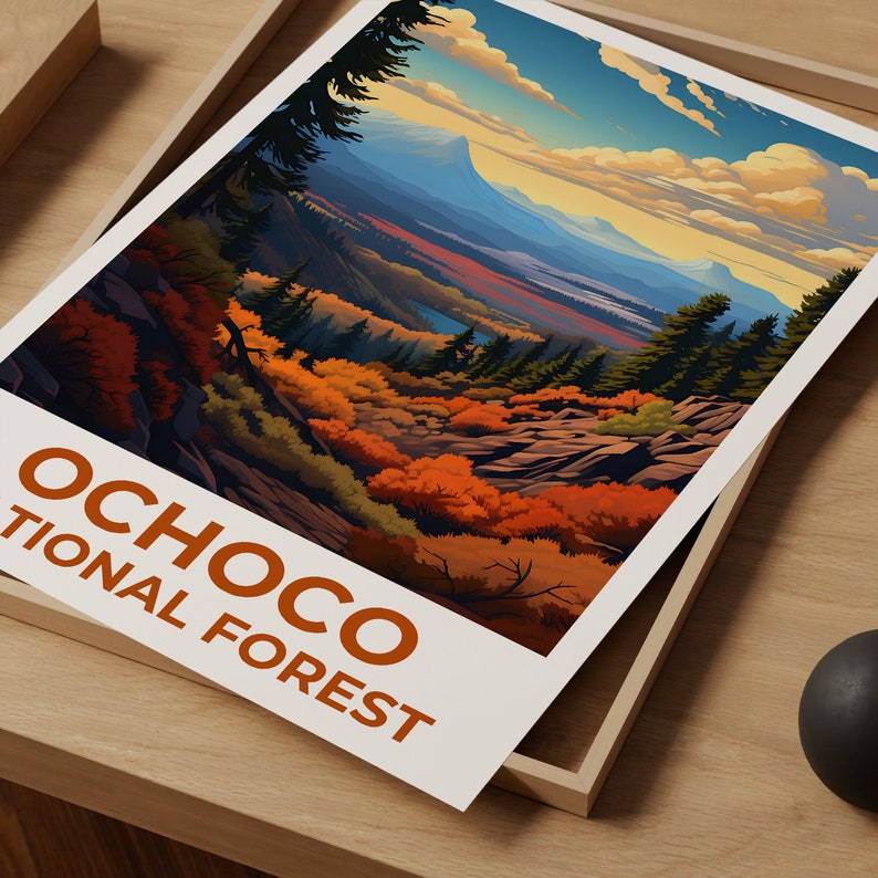 Ochoco Forest Reiseposter, Oregon Wandkunst, Oregon Druck, Ochoco Forest Poster, Oregon Poster, Wald Poster, Ochoco Forest Kunst