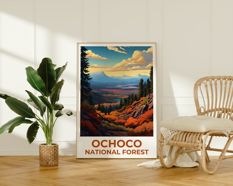 Ochoco Forest Reiseposter, Oregon Wandkunst, Oregon Druck, Ochoco Forest Poster, Oregon Poster, Wald Poster, Ochoco Forest Kunst
