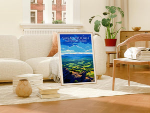 Shenandoah National Park Travel Print Virginia Poster Blue Ridge Wall Art Forest Illustration Shenandoah Poster Home Decor Birthday Gift