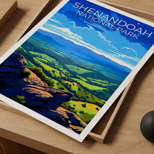Shenandoah National Park Travel Print Virginia Poster Blue Ridge Wall Art Forest Illustration Shenandoah Poster Home Decor Birthday Gift