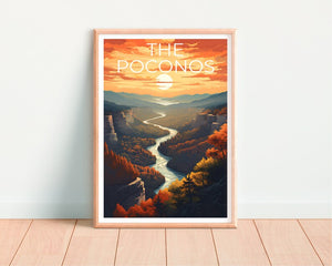 Poconos Poster, Poconos Print, Pennsylvania Art, Pennsylvania Print, Poconos Travel Poster, Forest Poster, Poconos Wall Art