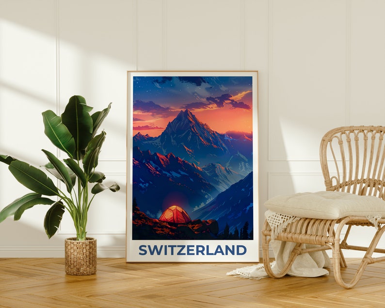 Switzerland Poster, Switzerland Print, Swiss Alps Poster, Swiss Alps Print, Switzerland Travel Poster, Europe Poster, Switzerland Art