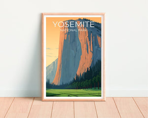 Affiche de voyage Yosemite, art mural de Californie, affiche El Capitan, affiche Yosemite, art El Capitan, affiche nature, art Yosemite