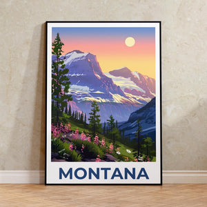 Montana Poster, Montana Print, Mountain Poster, Mountain Print, Montana Travel Poster, Forest Poster, Montana Art
