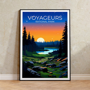 Affiche de voyage des voyageurs, Art mural du Minnesota, Impression du Minnesota, Affiche des voyageurs, Affiche des voyageurs, Affiche nature, Illustration des voyageurs