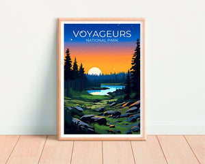Affiche de voyage des voyageurs, Art mural du Minnesota, Impression du Minnesota, Affiche des voyageurs, Affiche des voyageurs, Affiche nature, Illustration des voyageurs