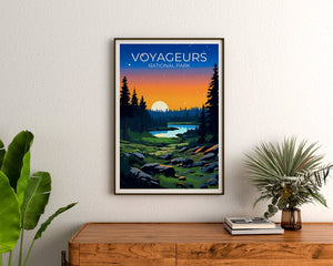 Affiche de voyage des voyageurs, Art mural du Minnesota, Impression du Minnesota, Affiche des voyageurs, Affiche des voyageurs, Affiche nature, Illustration des voyageurs