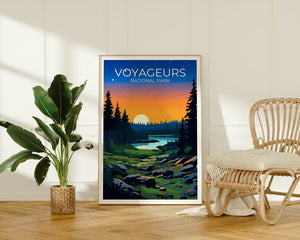 Affiche de voyage des voyageurs, Art mural du Minnesota, Impression du Minnesota, Affiche des voyageurs, Affiche des voyageurs, Affiche nature, Illustration des voyageurs