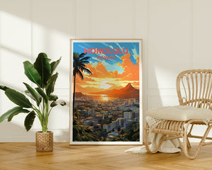 Honolulu Travel Poster, Hawaii Wall Art, Hawaii Print, Honolulu Poster, Hawaii Islands Poster, City Poster, Wall Decor
