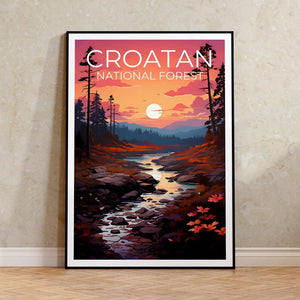 Croatan Forest Poster, North Carolina Wall Art, North Carolina Print, Croatan Forest Poster, North Carolina Poster