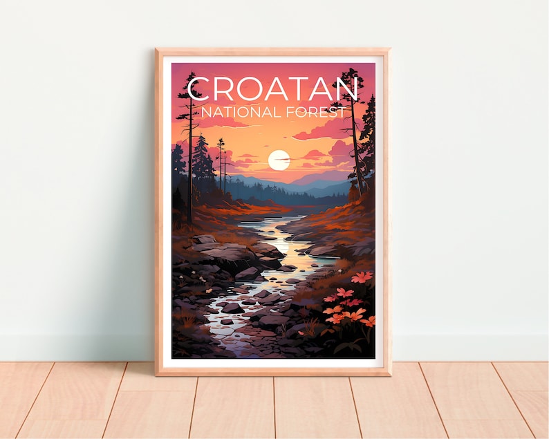 Croatan Forest Poster, North Carolina Wall Art, North Carolina Print, Croatan Forest Poster, North Carolina Poster