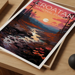 Croatan Forest Poster, North Carolina Wall Art, North Carolina Print, Croatan Forest Poster, North Carolina Poster