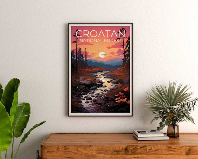 Croatan Forest Poster, North Carolina Wall Art, North Carolina Print, Croatan Forest Poster, North Carolina Poster
