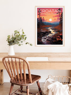 Croatan Forest Poster, North Carolina Wall Art, North Carolina Print, Croatan Forest Poster, North Carolina Poster