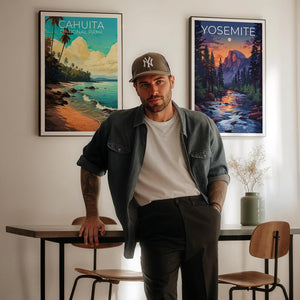 Cahuita National Park Travel Print Costa Rica Poster Palm Tree Wall Art Beach Illustration Cahuita  Poster Home Decor Birthday Gift