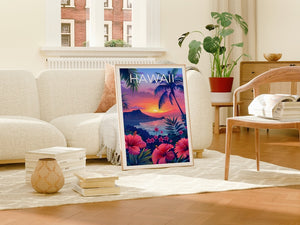 Hawaii Poster, Hawaii Print, Coast Poster, Beach Print, Island Poster, Hawaii Art, Island Print