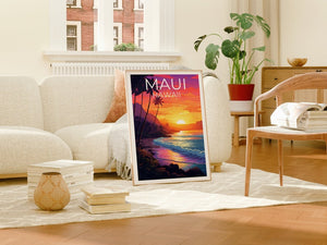 Maui Travel Poster, Hawaii Wall Art, Hawaii Print, Maui Poster, Hawaii Poster, Beach Poster, Hawaii Art