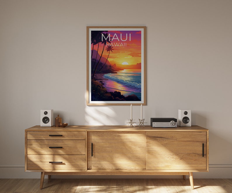 Maui Travel Poster, Hawaii Wall Art, Hawaii Print, Maui Poster, Hawaii Poster, Beach Poster, Hawaii Art