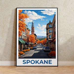 Spokane Poster, Washington Print, Washington Art, Spokane Print, Spokane Travel Poster, Washington State Poster, Spokane Art