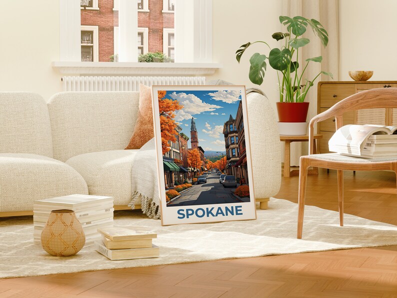 Spokane Poster, Washington Print, Washington Art, Spokane Print, Spokane Travel Poster, Washington State Poster, Spokane Art