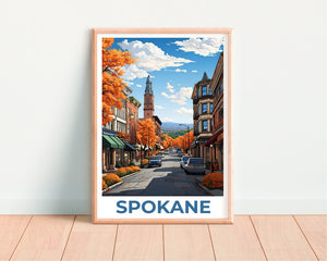 Spokane Poster, Washington Print, Washington Art, Spokane Print, Spokane Travel Poster, Washington State Poster, Spokane Art