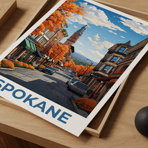 Spokane Poster, Washington Print, Washington Art, Spokane Print, Spokane Travel Poster, Washington State Poster, Spokane Art
