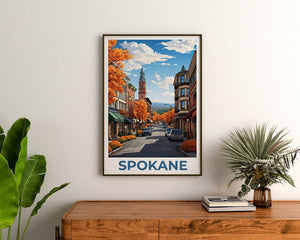 Spokane Poster, Washington Print, Washington Art, Spokane Print, Spokane Travel Poster, Washington State Poster, Spokane Art