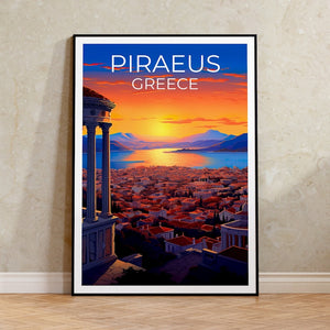 Piraeus Poster, Piraeus Print, Greece Poster, Greece Print, Piraeus Travel Poster, Europe Poster, Piraeus Art