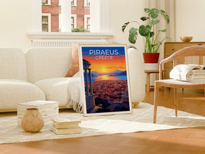 Piraeus Poster, Piraeus Print, Greece Poster, Greece Print, Piraeus Travel Poster, Europe Poster, Piraeus Art