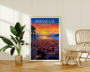 Piraeus Poster, Piraeus Print, Greece Poster, Greece Print, Piraeus Travel Poster, Europe Poster, Piraeus Art