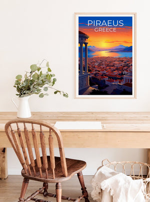 Piraeus Poster, Piraeus Print, Greece Poster, Greece Print, Piraeus Travel Poster, Europe Poster, Piraeus Art