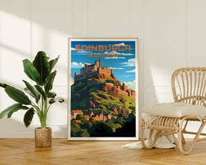 Edinburgh Travel Poster, Scotland Wall Art, Scotland Print, Edinburgh Poster, Edinburgh Castle Poster, Scotland Poster, Edinburgh Art