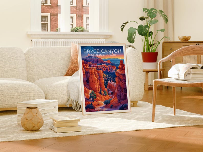 Affiche Bryce Canyon, Impression Utah, Cadeau de randonnée, Impression Bryce Canyon, Affiche Utah, Cadeau Utah, Cadeau de voyage