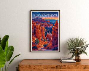 Affiche Bryce Canyon, Impression Utah, Cadeau de randonnée, Impression Bryce Canyon, Affiche Utah, Cadeau Utah, Cadeau de voyage
