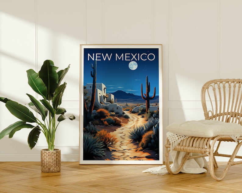 Affiche du Nouveau-Mexique, Impression du Nouveau-Mexique, Art Pueblo, Impression Pueblo, Affiche de voyage du Nouveau-Mexique, Affiche Pueblo du Nouveau-Mexique, Art mural du Nouveau-Mexique