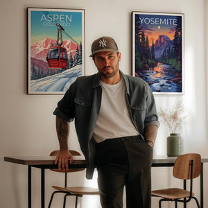 Aspen Travel Print Colorado Poster Ski Gondola Wall Art  Mountain Illustration Aspen Poster Home Decor Birthday Gift