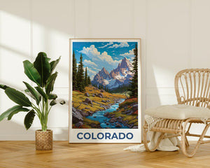 Colorado Poster, Arapaho Print, Mountain Art, Colorado Print, Rocky Mountains Poster, Colorado Gift, Travel Gift
